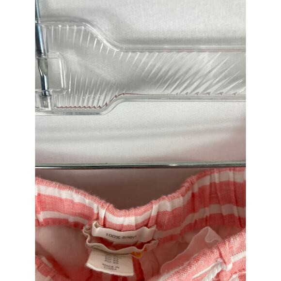 C&C California Linen Stripe Flare Pants Pink White Size XS - Picture 4 of 5